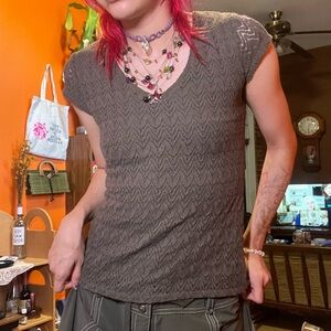 Women's Brown knitted Top